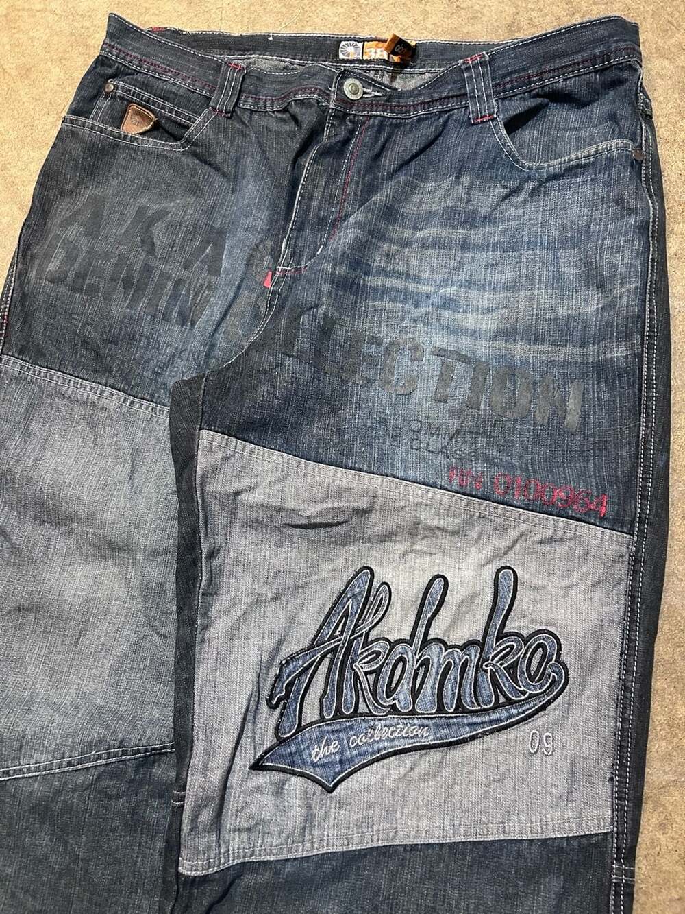 Vintage Akademiks Patchwork HipHop Denim